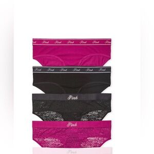 Victoria's Secret Pink and Black Panty Collection